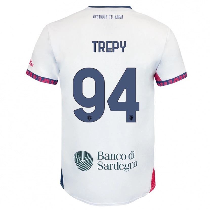 Danxen Uomo Maglia Yael Trepy #94 Bianco Blu Navy Rosso Kit Gara Away 2025/26 Maglietta