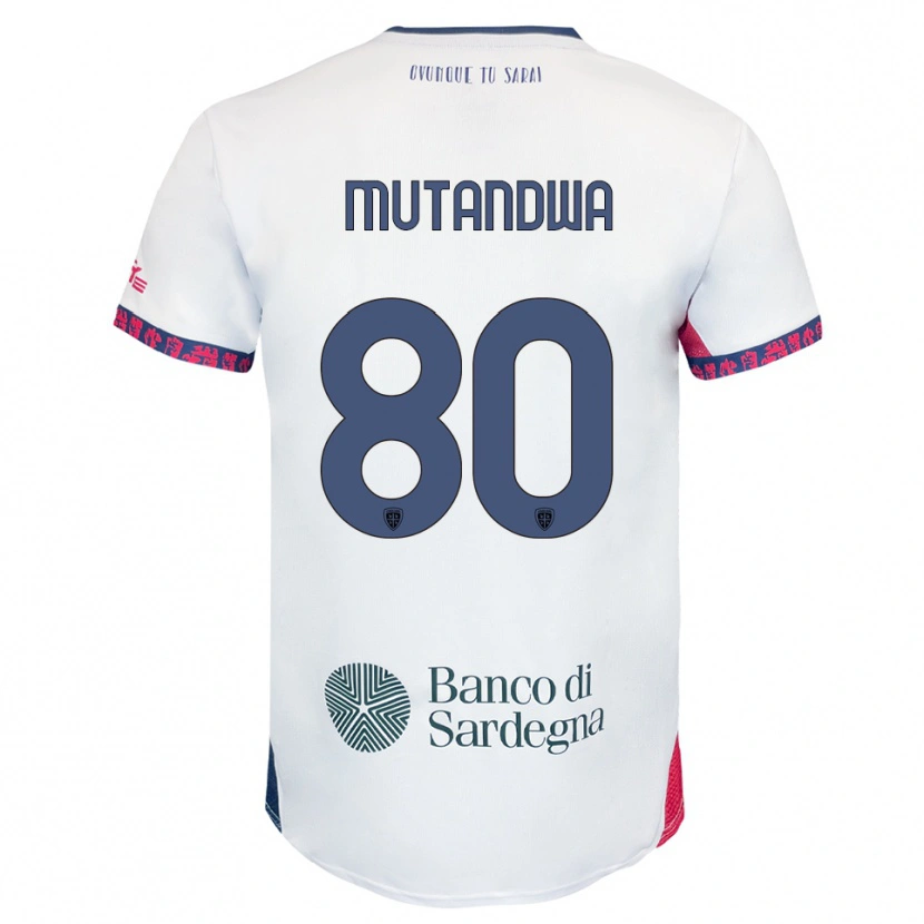 Danxen Uomo Maglia Kingstone Mutandwa #80 Bianco Blu Navy Rosso Kit Gara Away 2025/26 Maglietta