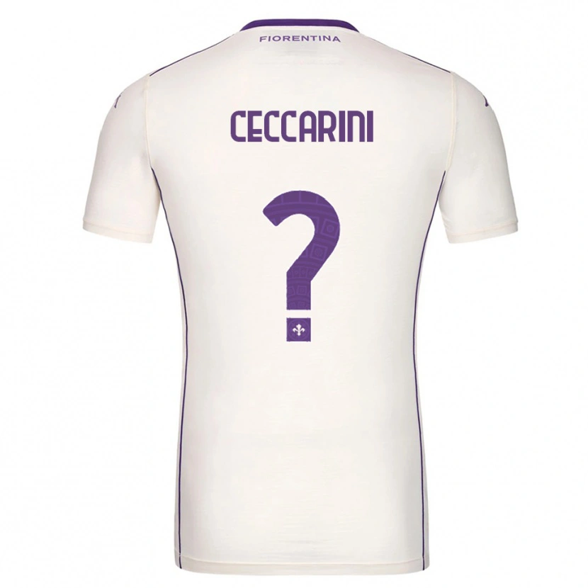 Danxen Uomo Maglia Mattia Ceccarini #0 Bianco Viola Rosso Kit Gara Away 2025/26 Maglietta