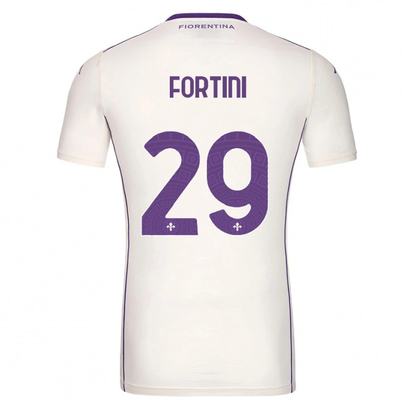 Danxen Uomo Maglia Niccolò Fortini #29 Bianco Viola Rosso Kit Gara Away 2025/26 Maglietta
