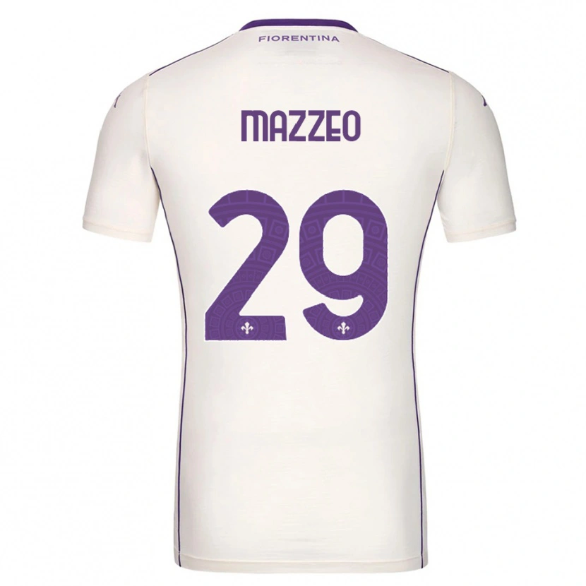 Danxen Uomo Maglia Brando Mazzeo #29 Bianco Viola Rosso Kit Gara Away 2025/26 Maglietta