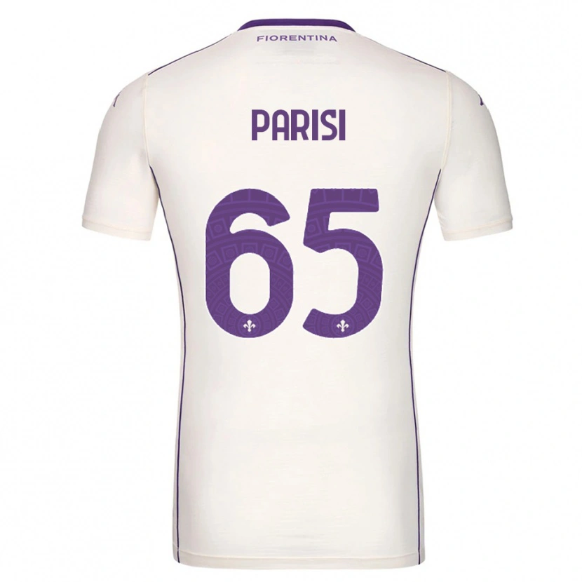 Danxen Uomo Maglia Fabiano Parisi #65 Bianco Viola Rosso Kit Gara Away 2025/26 Maglietta