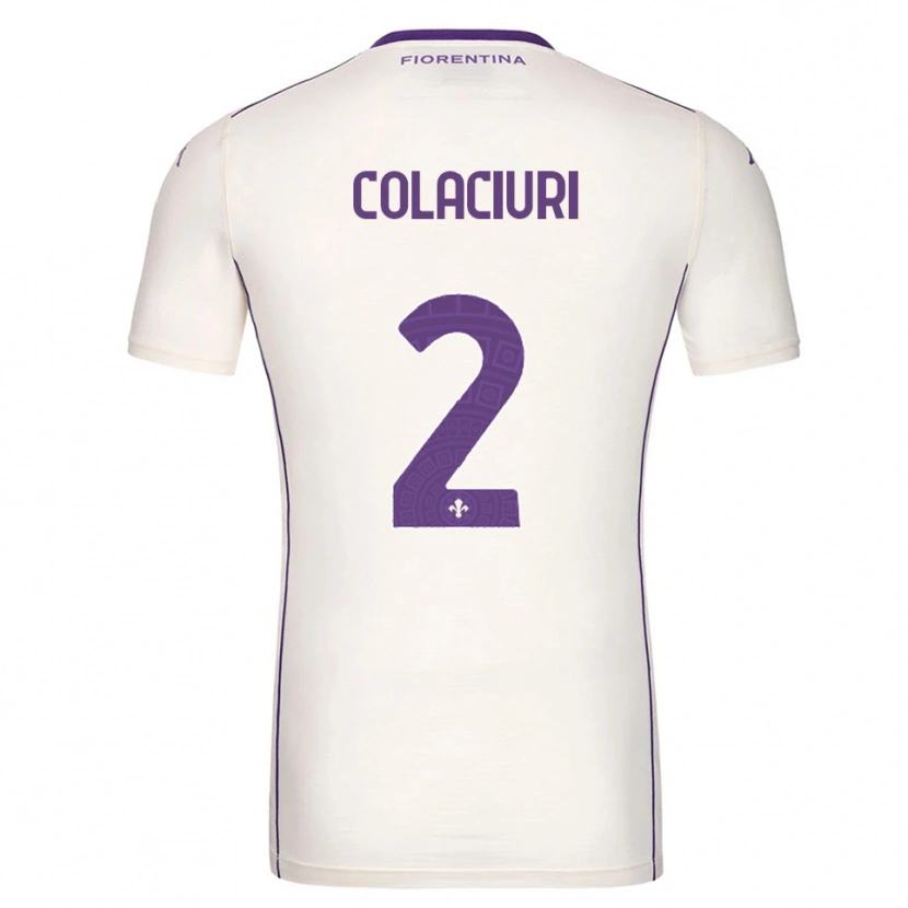 Danxen Uomo Maglia Gabriele Colaciuri #2 Bianco Viola Rosso Kit Gara Away 2025/26 Maglietta