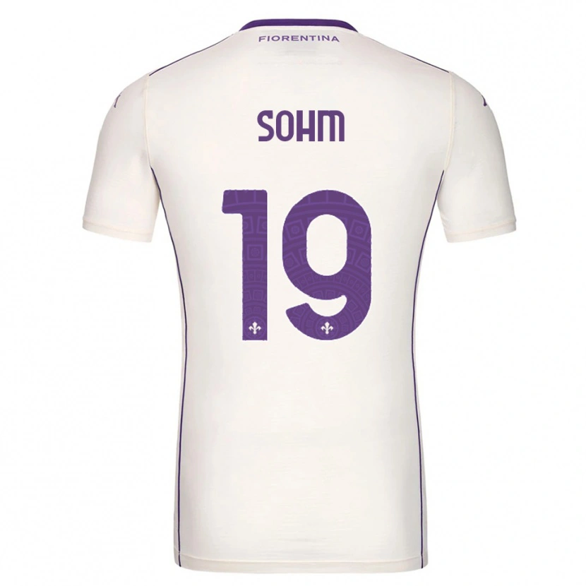 Danxen Uomo Maglia Simon Sohm #19 Bianco Viola Rosso Kit Gara Away 2025/26 Maglietta