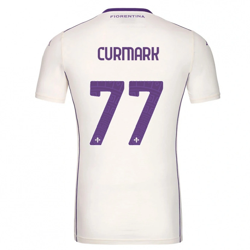 Danxen Uomo Maglia Filippa Curmark #77 Bianco Viola Rosso Kit Gara Away 2025/26 Maglietta