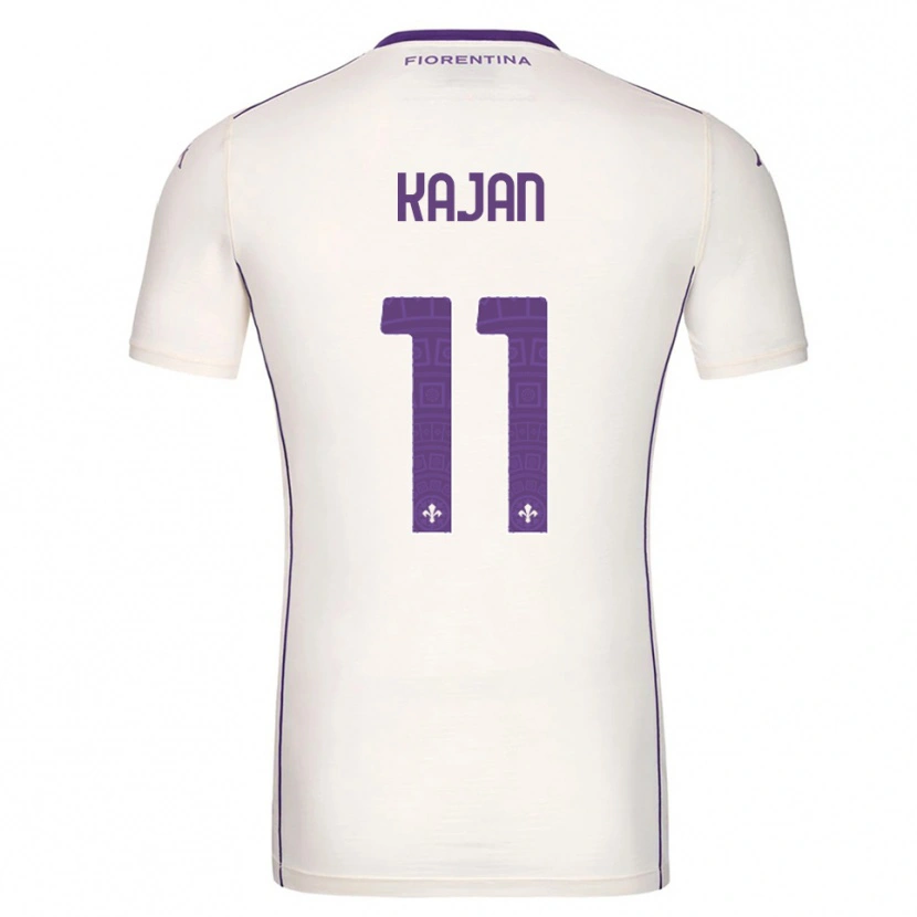 Danxen Uomo Maglia Zsanett Kaján #11 Bianco Viola Rosso Kit Gara Away 2025/26 Maglietta