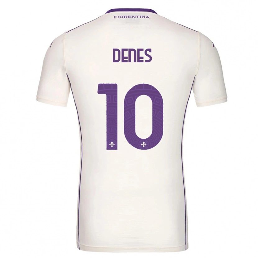 Danxen Uomo Maglia Adrián Dénes #10 Bianco Viola Rosso Kit Gara Away 2025/26 Maglietta