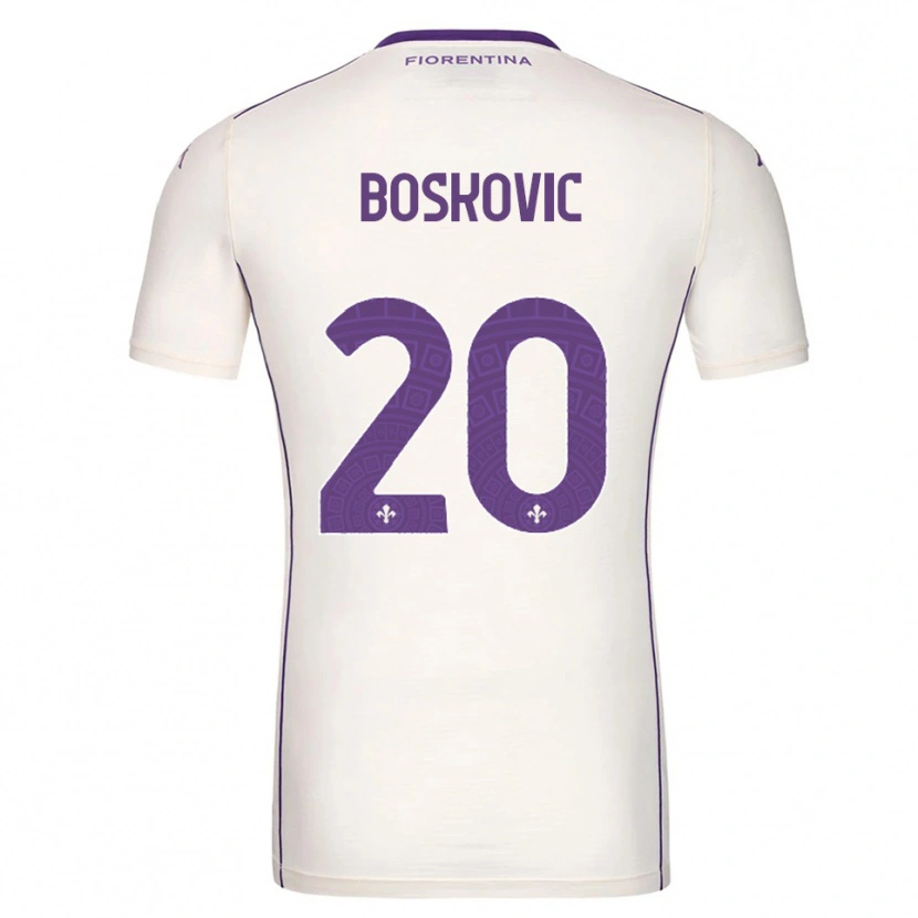 Danxen Uomo Maglia Matko Boskovic #20 Bianco Viola Rosso Kit Gara Away 2025/26 Maglietta