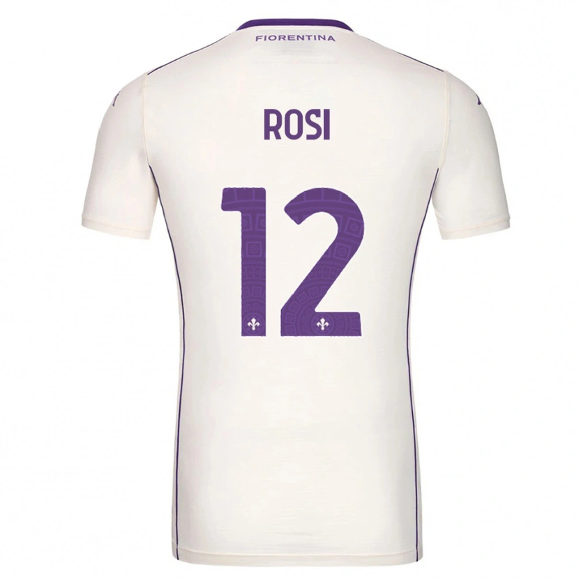 Danxen Uomo Maglia Ettore Rosi #12 Bianco Viola Rosso Kit Gara Away 2025/26 Maglietta