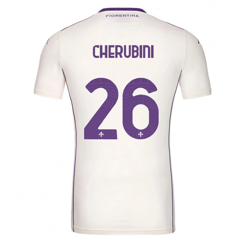 Danxen Uomo Maglia Maya Cherubini #26 Bianco Viola Rosso Kit Gara Away 2025/26 Maglietta