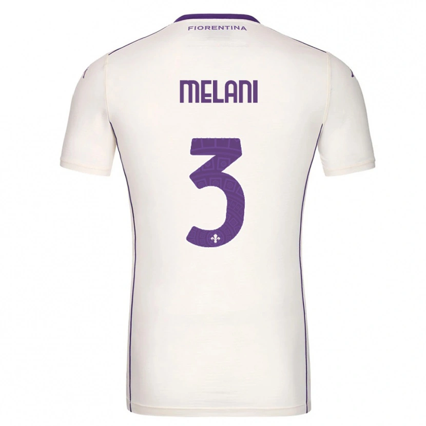 Danxen Uomo Maglia Federico Melani #3 Bianco Viola Rosso Kit Gara Away 2025/26 Maglietta