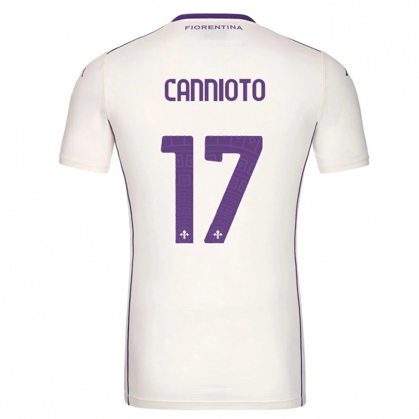 Danxen Uomo Maglia Andrea Cannioto #17 Bianco Viola Rosso Kit Gara Away 2025/26 Maglietta