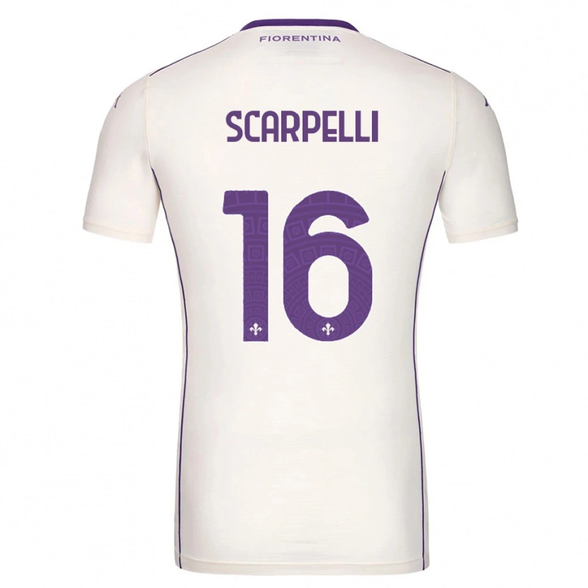 Danxen Uomo Maglia Diego Scarpelli #16 Bianco Viola Rosso Kit Gara Away 2025/26 Maglietta