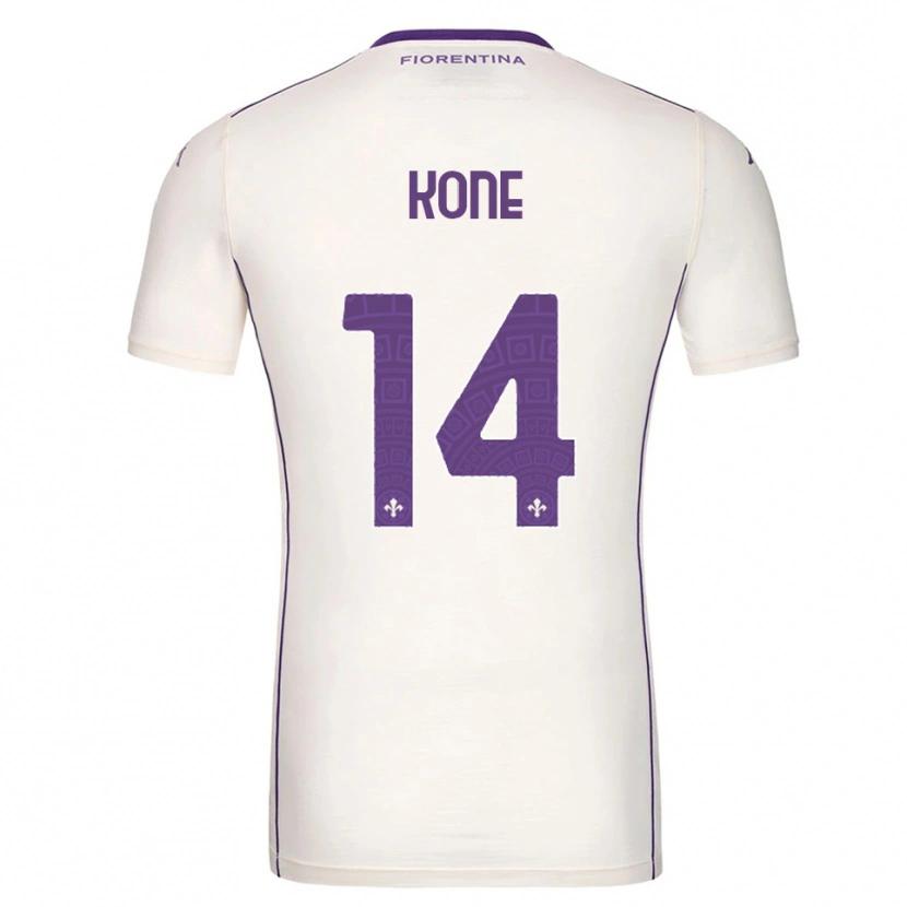 Danxen Uomo Maglia Mevale Kone #14 Bianco Viola Rosso Kit Gara Away 2025/26 Maglietta