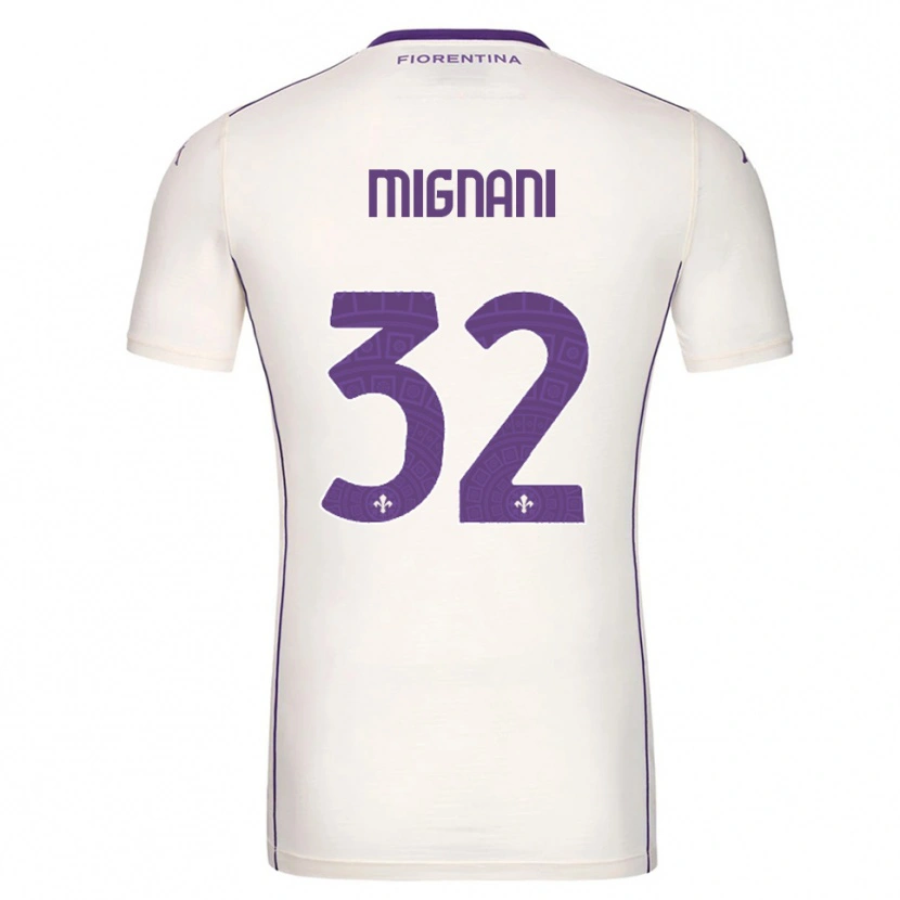 Danxen Uomo Maglia Carlo Mignani #32 Bianco Viola Rosso Kit Gara Away 2025/26 Maglietta