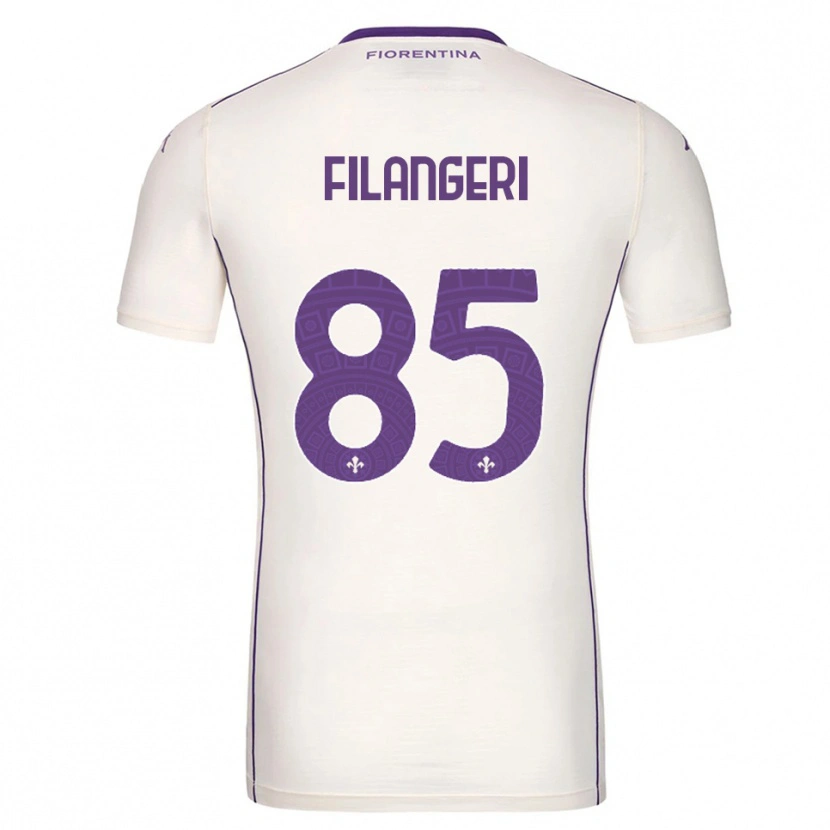 Danxen Uomo Maglia Maria Luisa Filangeri #85 Bianco Viola Rosso Kit Gara Away 2025/26 Maglietta