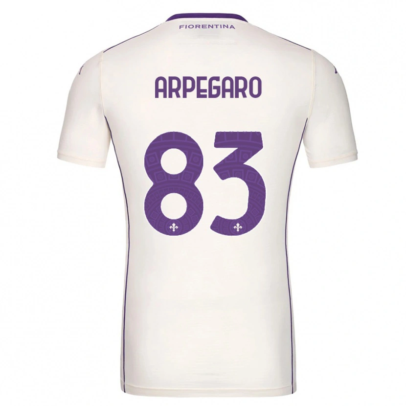 Danxen Uomo Maglia Sofia Arpegaro #83 Bianco Viola Rosso Kit Gara Away 2025/26 Maglietta