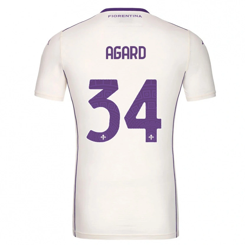 Danxen Uomo Maglia Laura Agard #34 Bianco Viola Rosso Kit Gara Away 2025/26 Maglietta