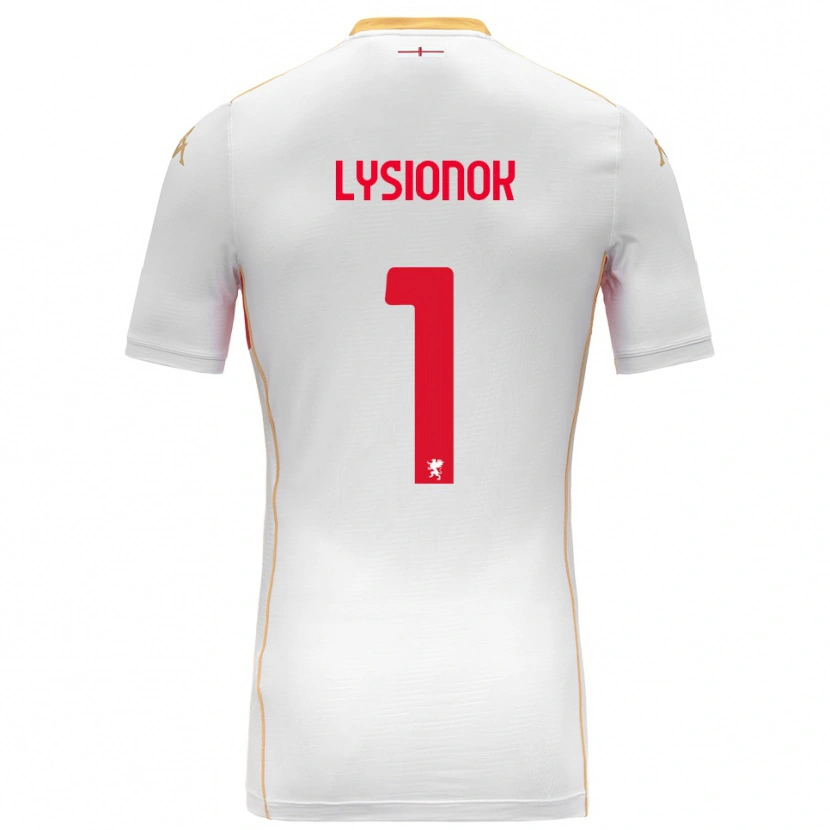 Danxen Uomo Maglia Ernestas Lysionok #1 Bianco Rosso Kit Gara Away 2025/26 Maglietta