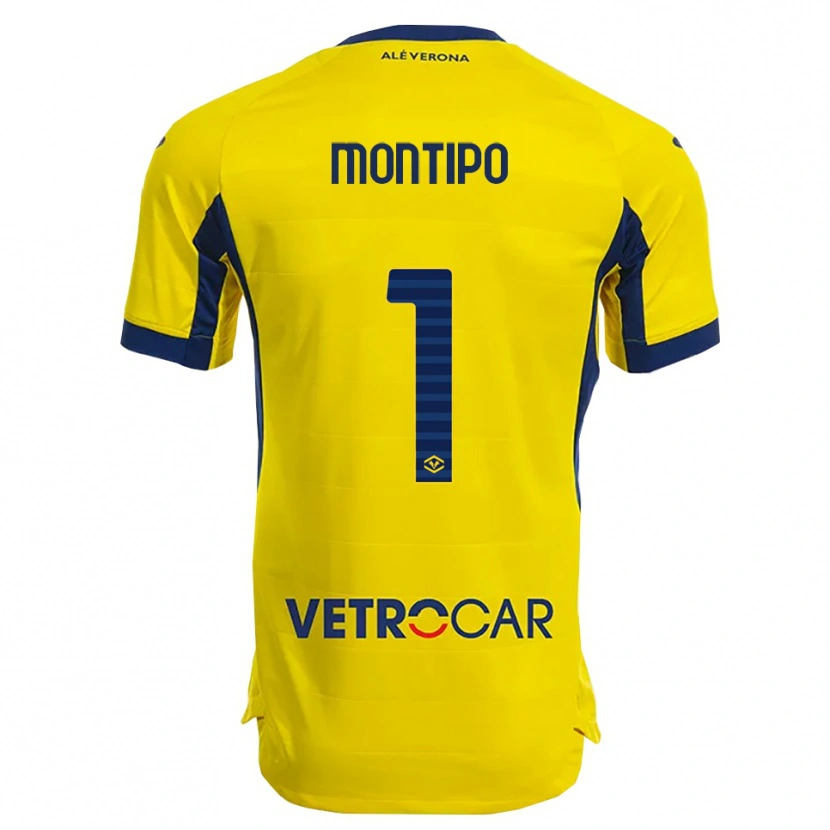 Danxen Uomo Maglia Lorenzo Montipò #1 Giallo Blu Navy Kit Gara Away 2025/26 Maglietta