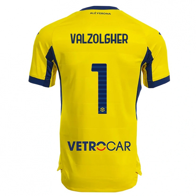 Danxen Uomo Maglia Chiara Valzolgher #1 Giallo Blu Navy Kit Gara Away 2025/26 Maglietta