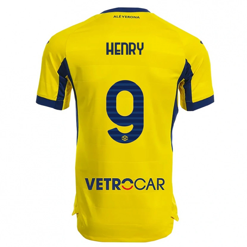 Danxen Uomo Maglia Thomas Henry #9 Giallo Blu Navy Kit Gara Away 2025/26 Maglietta