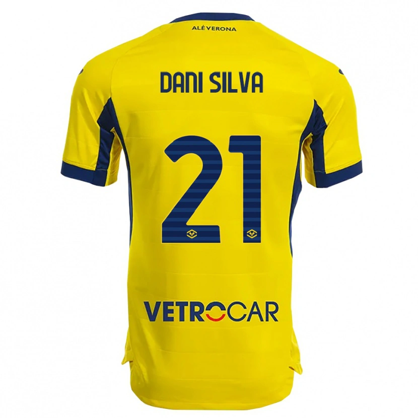 Danxen Uomo Maglia Dani Silva #21 Giallo Blu Navy Kit Gara Away 2025/26 Maglietta