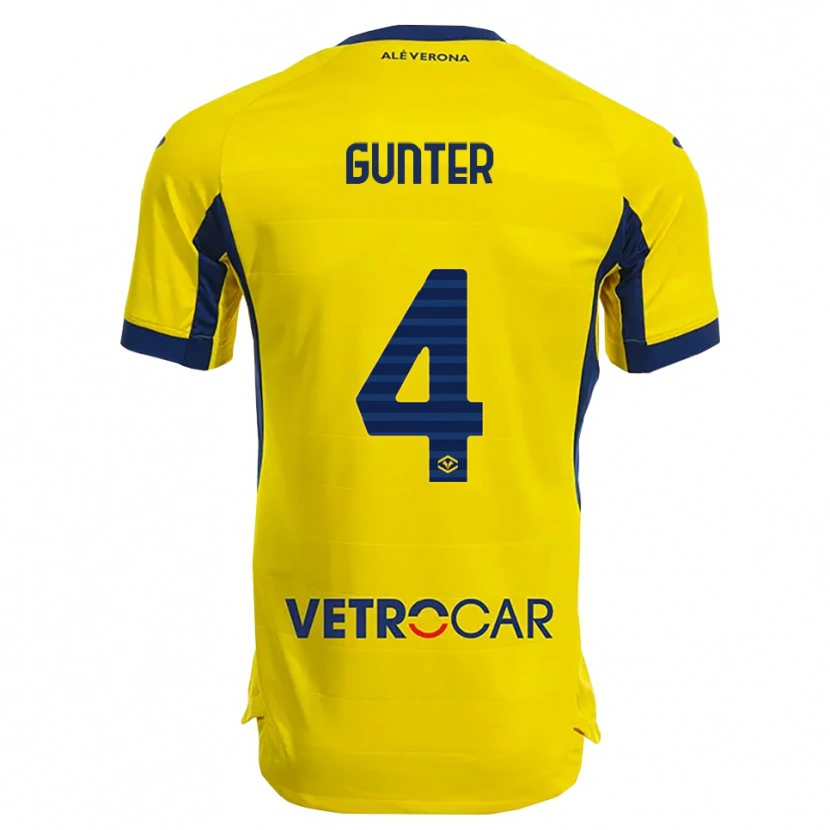 Danxen Uomo Maglia Koray Günter #4 Giallo Blu Navy Kit Gara Away 2025/26 Maglietta