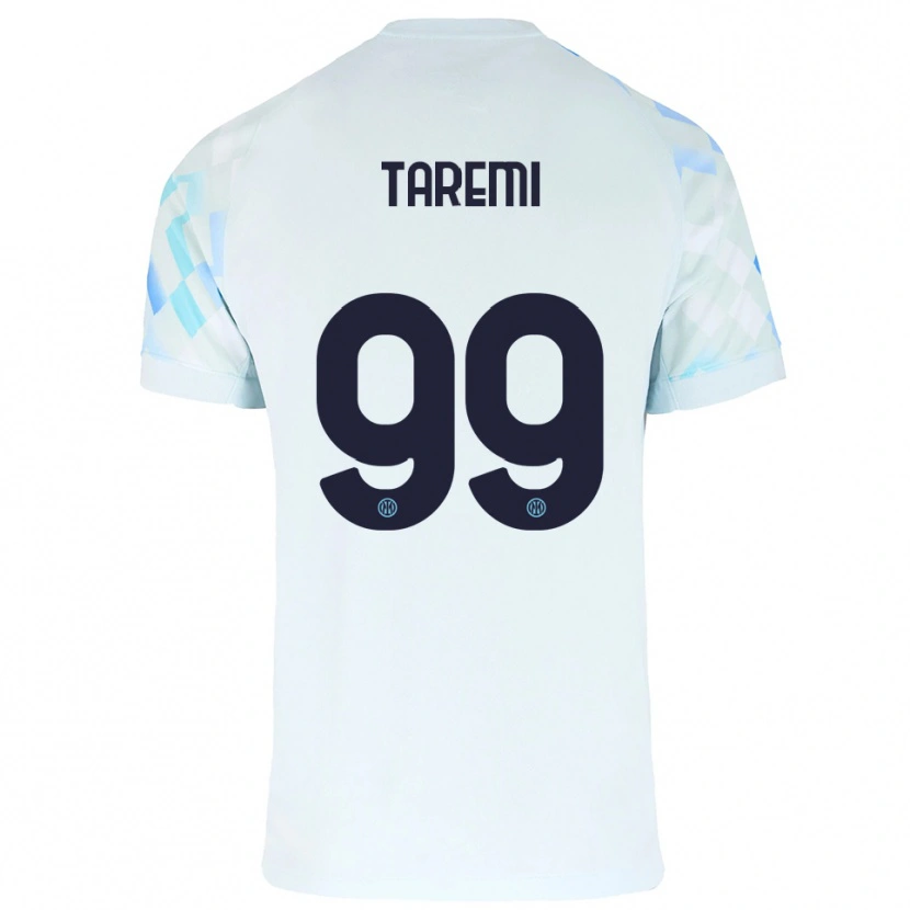 Danxen Uomo Maglia Mehdi Taremi #99 Bianco Blu Kit Gara Away 2025/26 Maglietta