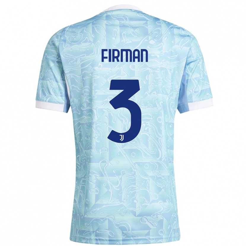 Danxen Uomo Maglia Andriy Firman #3 Azzurro Giallo Kit Gara Away 2025/26 Maglietta