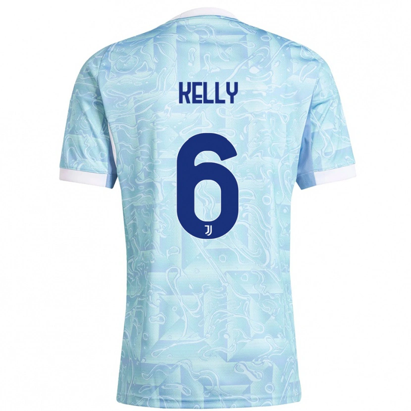 Danxen Uomo Maglia Lloyd Kelly #6 Azzurro Giallo Kit Gara Away 2025/26 Maglietta