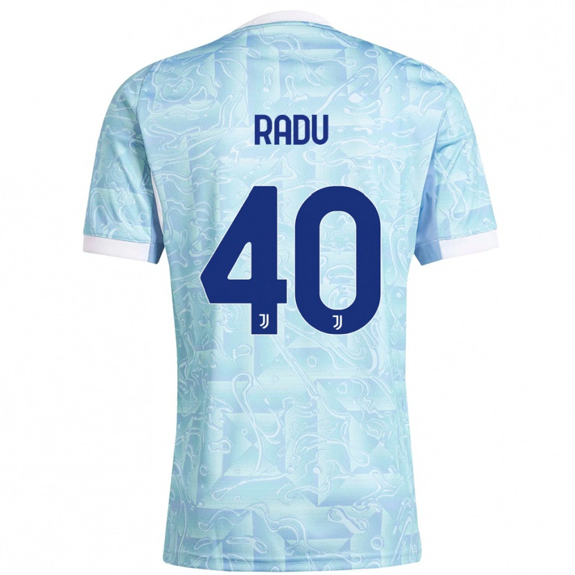 Danxen Uomo Maglia Riccardo Radu #40 Azzurro Giallo Kit Gara Away 2025/26 Maglietta
