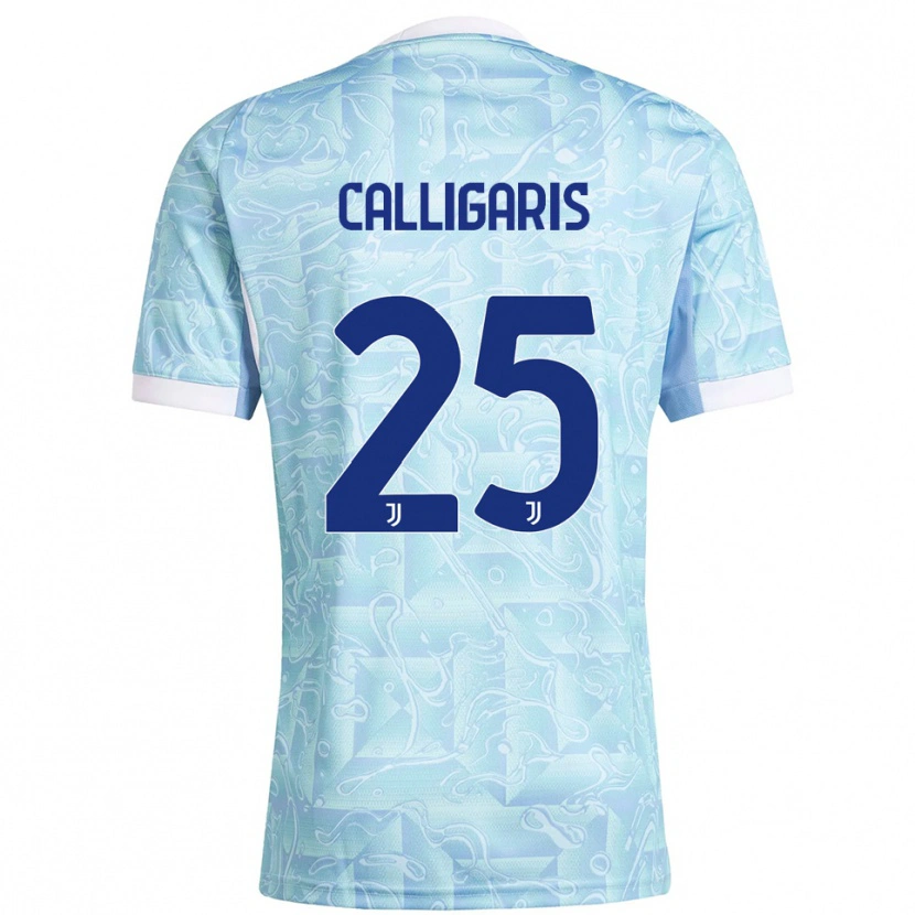 Danxen Uomo Maglia Viola Calligaris #25 Azzurro Giallo Kit Gara Away 2025/26 Maglietta