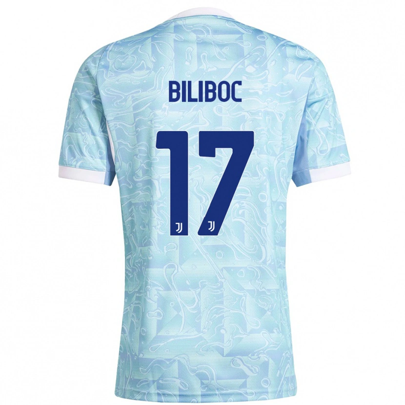 Danxen Uomo Maglia Lorenzo Biliboc #17 Azzurro Giallo Kit Gara Away 2025/26 Maglietta