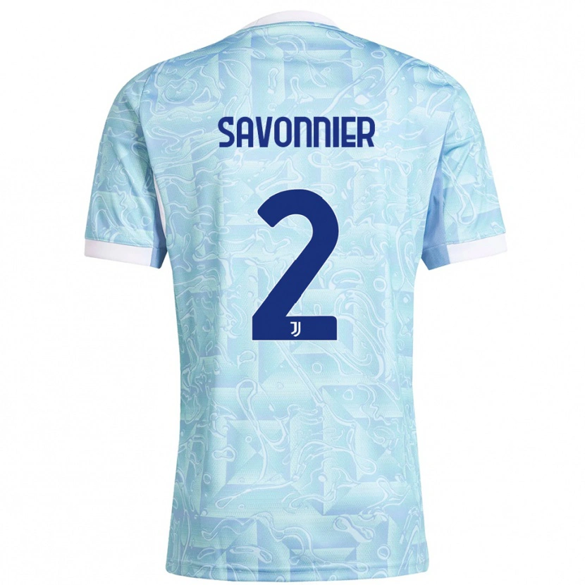 Danxen Uomo Maglia Nelson Savonnier #2 Azzurro Giallo Kit Gara Away 2025/26 Maglietta