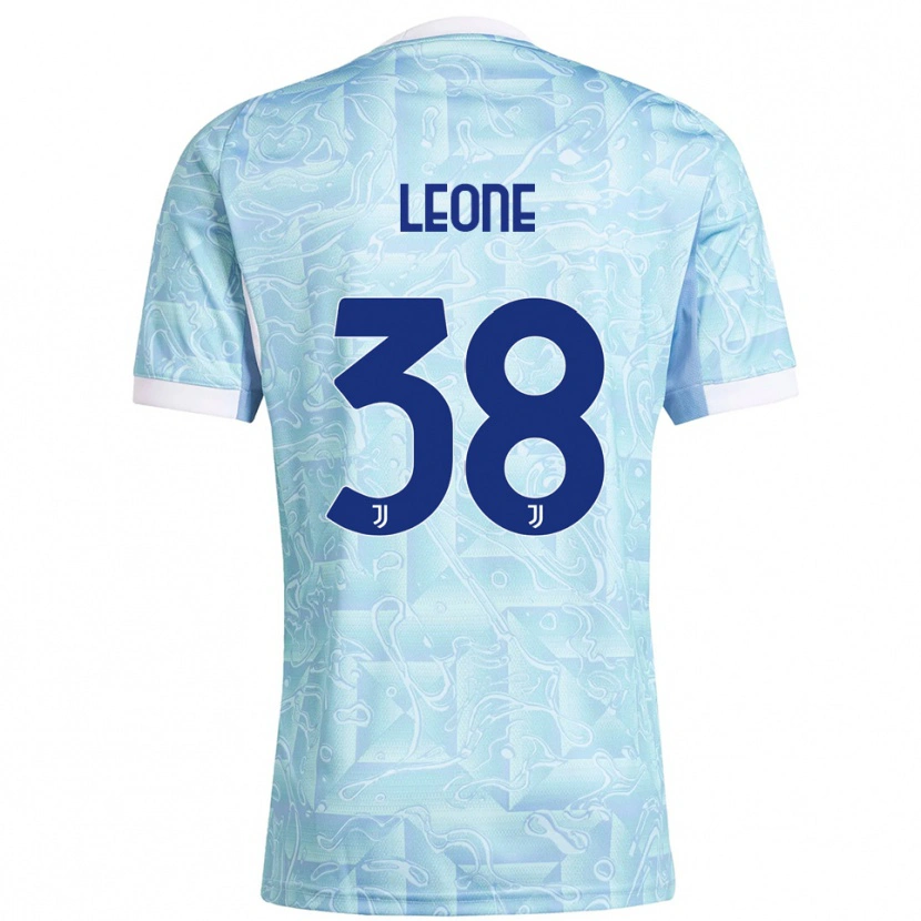 Danxen Uomo Maglia Francesco Leone #38 Azzurro Giallo Kit Gara Away 2025/26 Maglietta