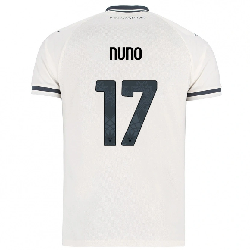 Danxen Uomo Maglia Nuno Tavares #17 Bianco Blu Navy Kit Gara Away 2025/26 Maglietta