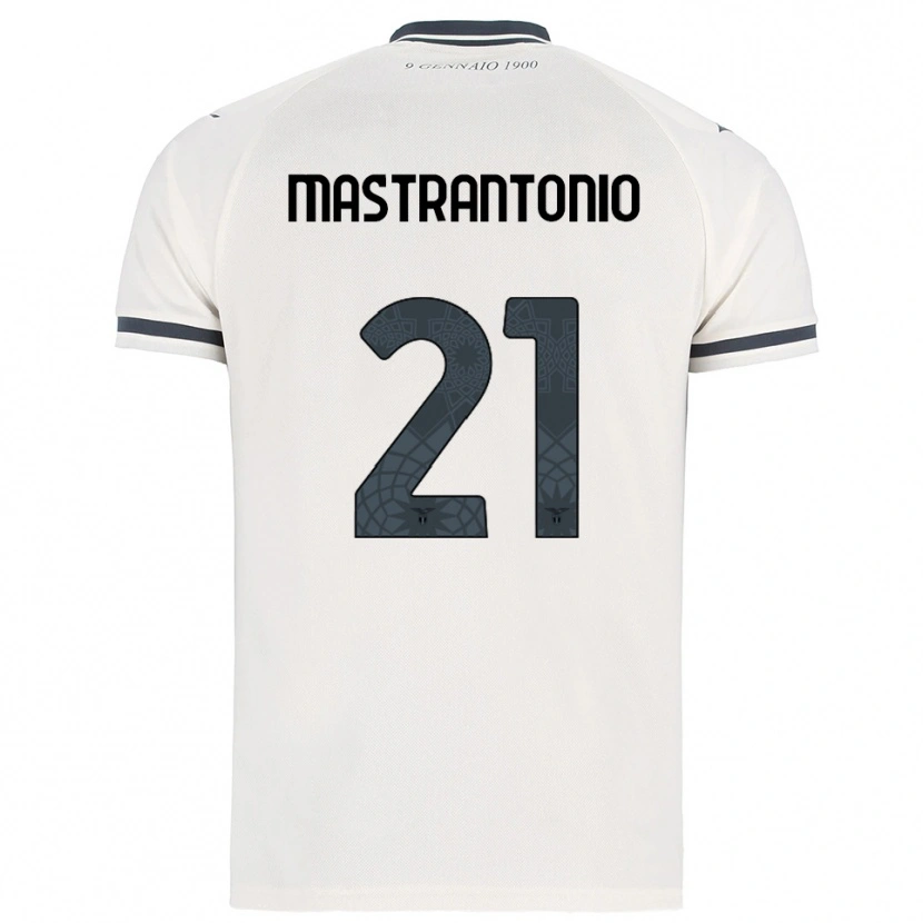 Danxen Uomo Maglia Ella Mastrantonio #21 Bianco Blu Navy Kit Gara Away 2025/26 Maglietta