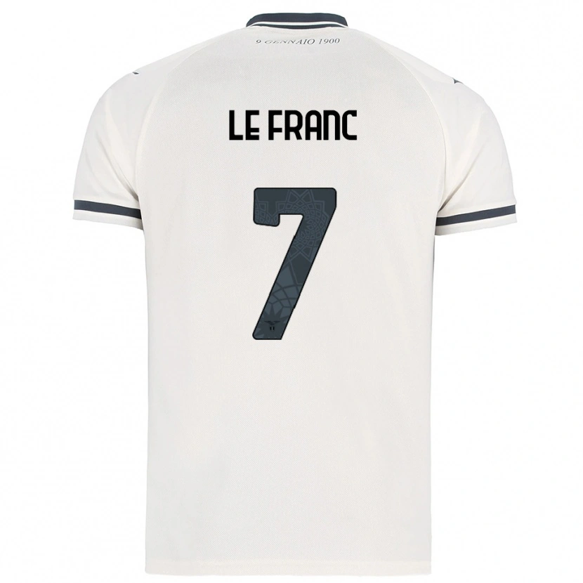 Danxen Uomo Maglia Chloé Le Franc #7 Bianco Blu Navy Kit Gara Away 2025/26 Maglietta