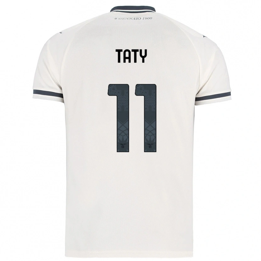 Danxen Uomo Maglia Taty Castellanos #11 Bianco Blu Navy Kit Gara Away 2025/26 Maglietta