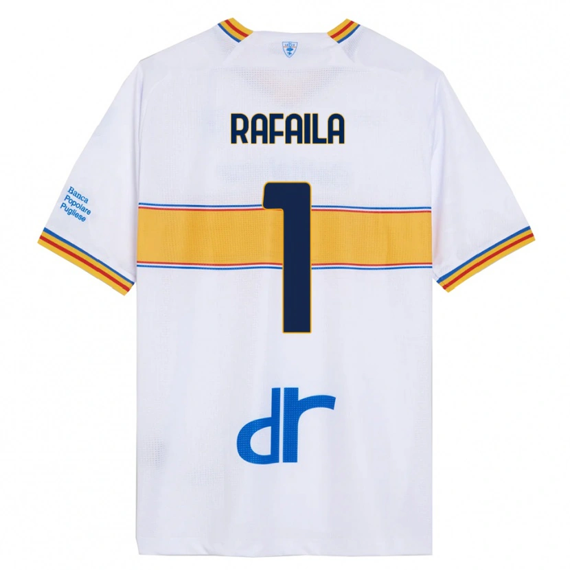 Danxen Uomo Maglia Vlad Răfăilă #1 Bianco Giallo Kit Gara Away 2025/26 Maglietta