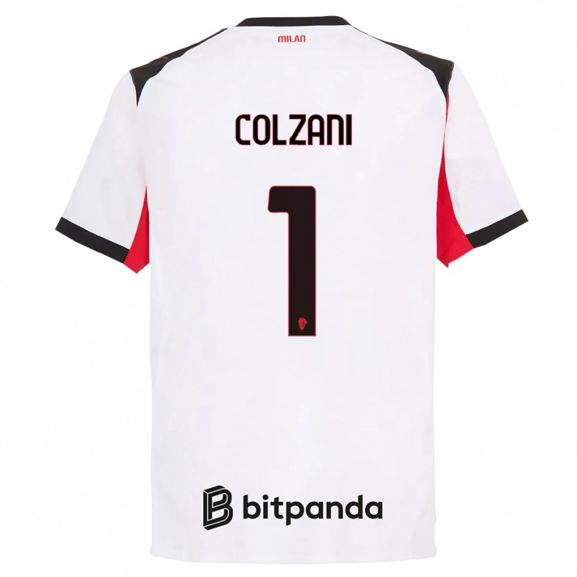 Danxen Uomo Maglia Edoardo Colzani #1 Bianco Nero Kit Gara Away 2025/26 Maglietta