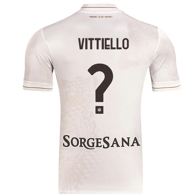 Danxen Uomo Maglia Antonio Vittiello #0 Champagne Marrone Kit Gara Away 2025/26 Maglietta