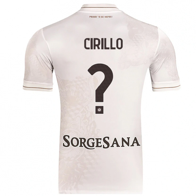 Danxen Uomo Maglia Gioele Cirillo #0 Champagne Marrone Kit Gara Away 2025/26 Maglietta