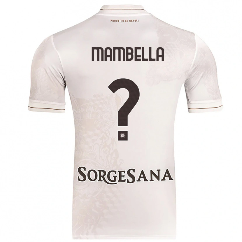 Danxen Uomo Maglia Andrea Mambella #0 Champagne Marrone Kit Gara Away 2025/26 Maglietta