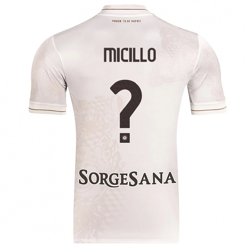 Danxen Uomo Maglia Salvatore Micillo #0 Champagne Marrone Kit Gara Away 2025/26 Maglietta