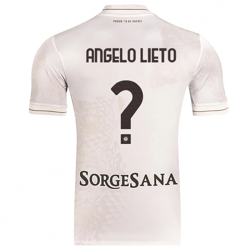 Danxen Uomo Maglia Angelo Lieto #0 Champagne Marrone Kit Gara Away 2025/26 Maglietta