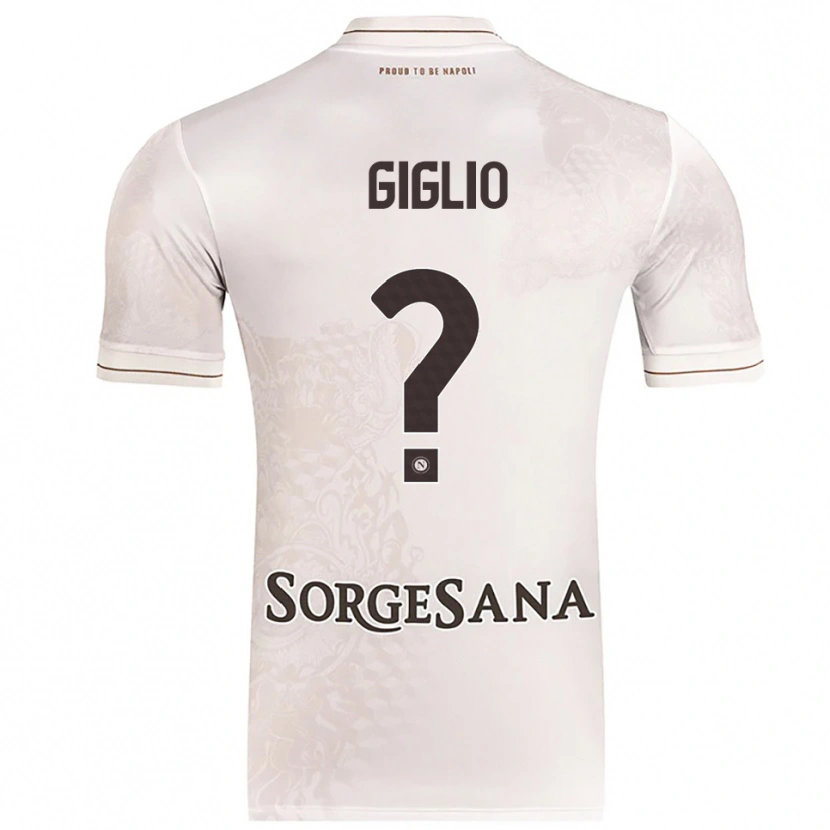 Danxen Uomo Maglia Angelo Giglio #0 Champagne Marrone Kit Gara Away 2025/26 Maglietta