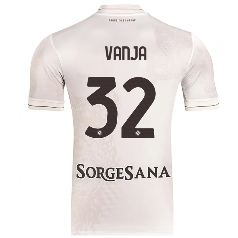 Danxen Uomo Maglia Vanja Milinković-Savić #32 Champagne Marrone Kit Gara Away 2025/26 Maglietta