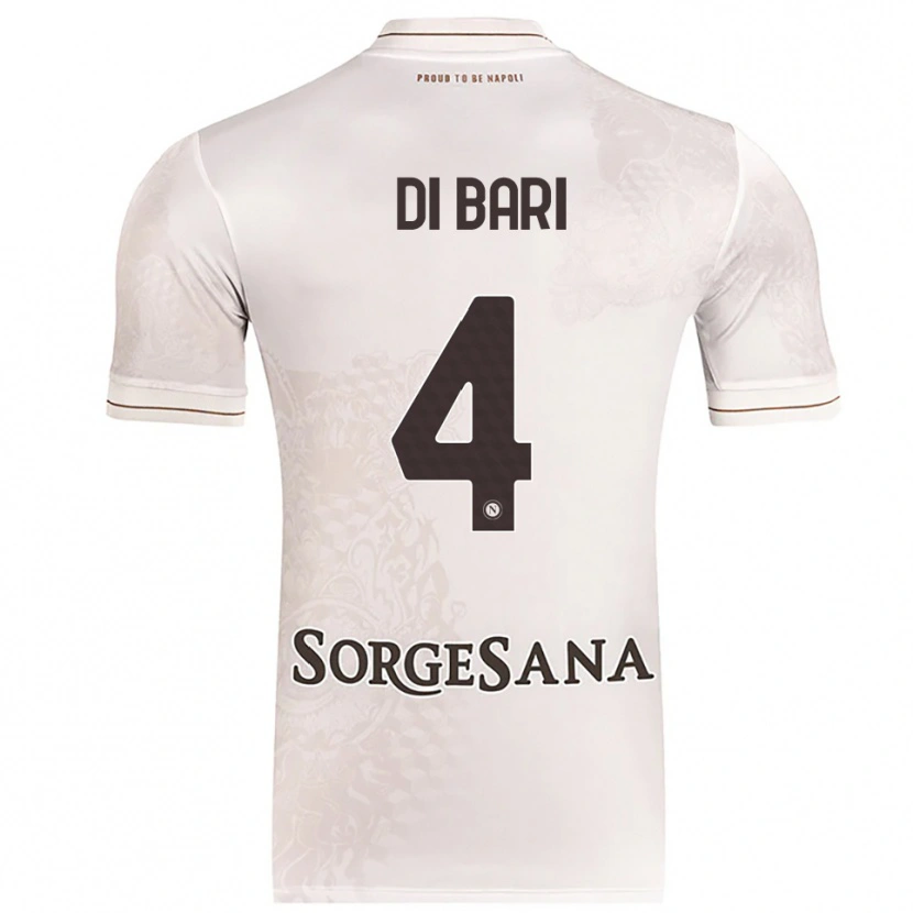 Danxen Uomo Maglia Martina Di Bari #4 Champagne Marrone Kit Gara Away 2025/26 Maglietta